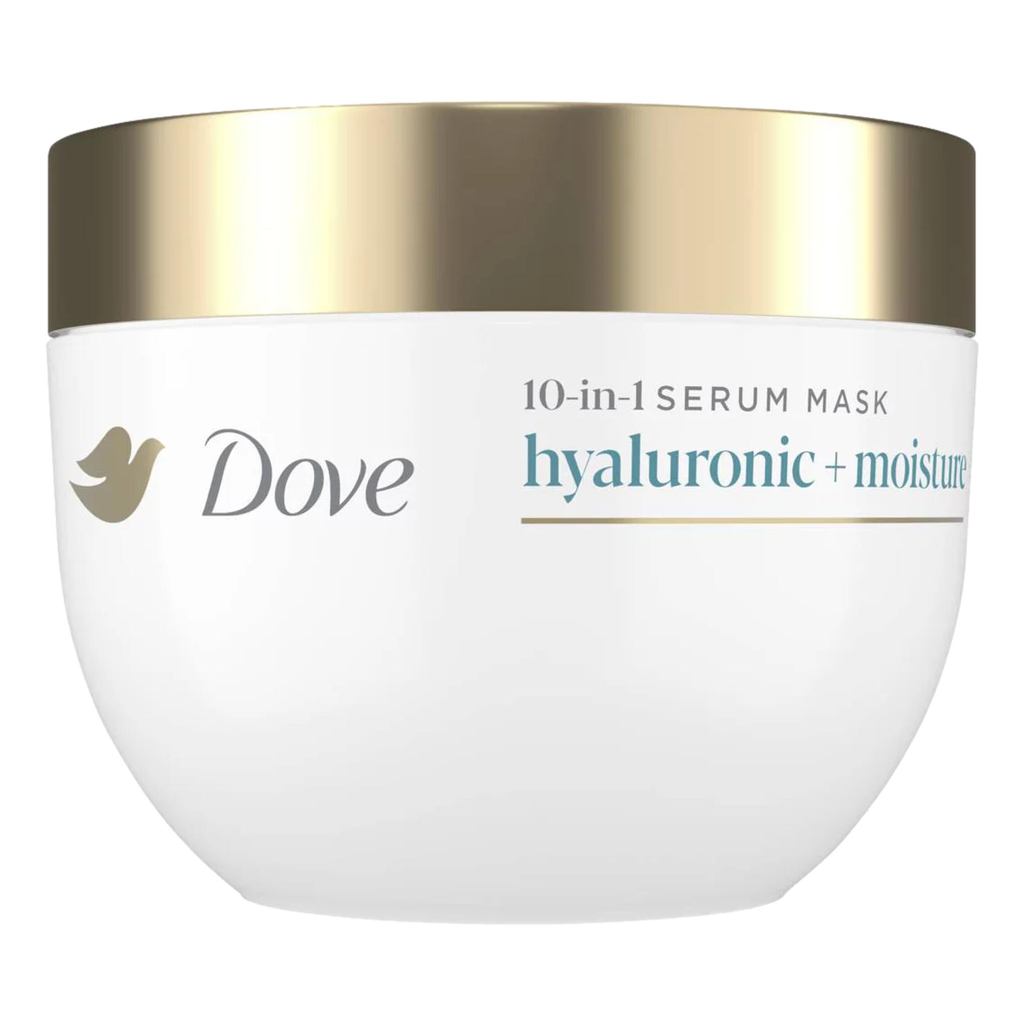 Dove Beauty 10-in-1 Hyaluronic & Moisture Hydration Mask with Hyaluronic Hair Serum, 9.2 fl oz